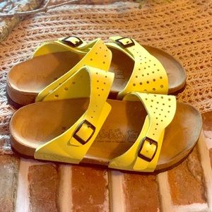 NWOT yellow Birkenstock Birkies sz 38